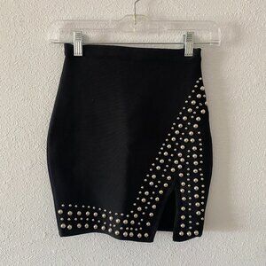 SUPERDOWN ODELIA BLACK MINI SKIRT